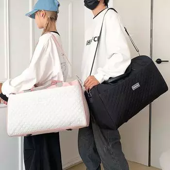 Дорожная сумка большой емкости для мужчин и женщин, легкая сумка через плечо для фитнеса, дорожная сумка чёрный