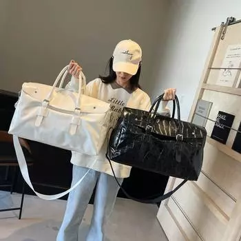 Дорожная сумка большой емкости водонепроницаемая портативная спортивная тренировочная сумка для плавания сумка через плечо сумка для йоги чёрный