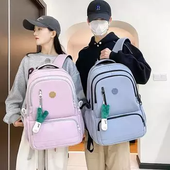 Дорожная сумка большой емкости, женский нейлоновый школьный рюкзак для студентов синий