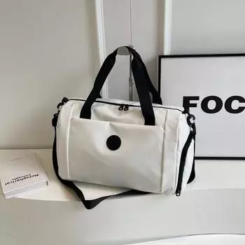 Дорожная сумка большой вместимости Портативная сумка для фитнеса на плечо с отделением Сумки для обуви Сумка для тренировок на открытом воздухе Сумка для хранения Сухая и влажная сумка чёрный