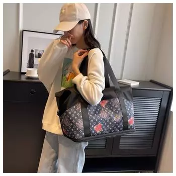 Дорожная сумка большой вместимости, простая расширяющаяся сумка для спорта и фитнеса, сумка для разделения сухого и влажного багажа, легкая посадочная сумка one size белый