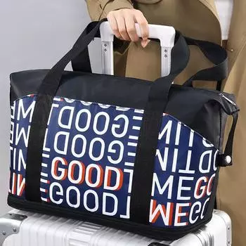Дорожная сумка большой вместимости, спортивная сумка с буквенным принтом, ручная водонепроницаемая сумка для багажа, дорожная сумка для рождения, сумка для хранения багажа Style C