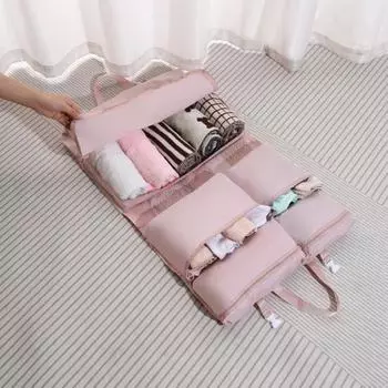 Дорожная сумка для хранения, большой дизайн с несколькими отделениями, легкий доступ, многофункциональная косметичка, держатель для косметики серый