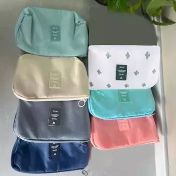 Дорожная сумка для хранения цифровых устройств, многофункциональный блок питания, кабель для передачи данных, зарядное устройство, косметичка, портативная сортировочная сумка 21x14x3cm небесно-голубой