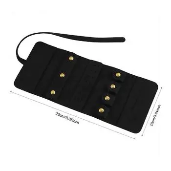 Дорожная сумка для хранения украшений, контейнер для сережек, ожерелья, органайзер для украшений One Size чёрный