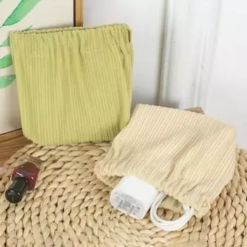 Дорожная сумка для хранения вельветовый дизайн мини-застежка полиэстер удобный на ощупь косметичка для хранения бытовых принадлежностей baby голубой