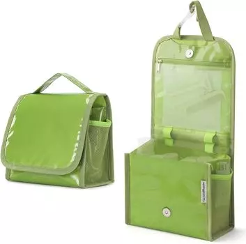 Дорожная сумка для хранения вещей, вешалка для туалетных принадлежностей большой емкости, водонепроницаемая дорожная сумка, дорожная сумка, дорожные принадлежности с крючком (зеленый)