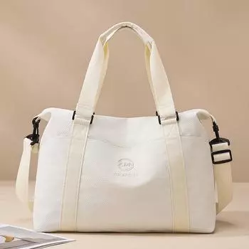 Дорожная сумка для коротких расстояний, женская, легкая, большой емкости, сумка для багажа, для выходящих сухих и влажных вещей, раздельные спортивные сумки чёрный