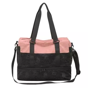 Дорожная сумка для улицы, большая вместимость, легкая сумка через плечо розовый