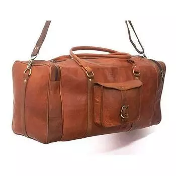 Дорожная сумка из козьей кожи, спортивный мужской багаж, натуральная спортивная сумка, новый S, коричневый, винтажный, новый 25 x 10 x 8 in коричневый