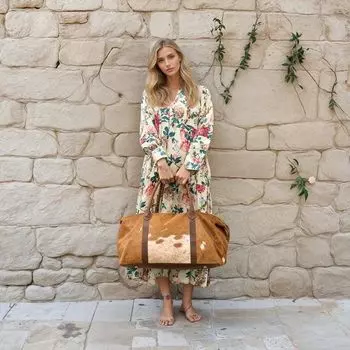 Дорожная сумка из воловьей кожи в деревенском стиле — ручная кладь для путешествий