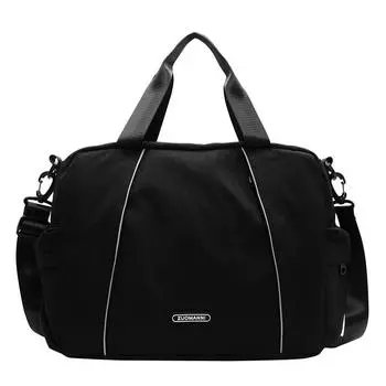 Дорожная сумка контрастного цвета большой вместимости для мужчин и женщин, сумки, сумка для фитнеса и йоги с отделением для сухих и влажных вещей чёрный