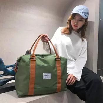 Дорожная сумка, мужская и женская сумка для фитнеса, отделение для влажной и сухой одежды, сумка для ручной клади, вместительная и легкая сумка для беременных жёлтый