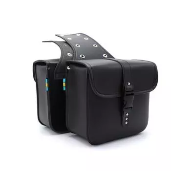 Дорожная сумка на бак для мотоцикла, боковая сумка для багажа, седельная сумка из искусственной кожи, чемодан для хранения мотоциклетных инструментов чёрный