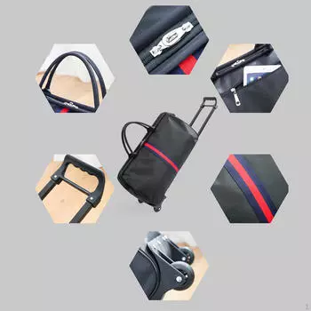 Дорожная сумка на колесах, сложенный чемодан для выходного дня, деловых поездок 50 cmx22 cmx35 cm