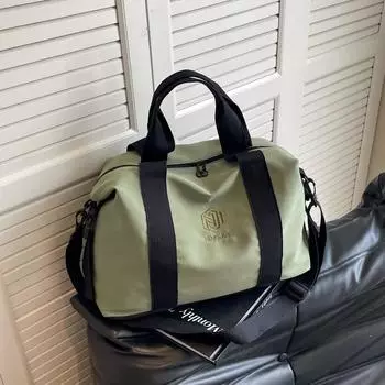 Дорожная сумка на короткие расстояния, мужская портативная сумка для багажа большой вместимости, женская многофункциональная спортивная сумка для йоги, разделительная сумка для сухого и влажного хранения чёрный