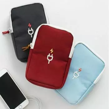 Дорожная сумка-органайзер для гаджетов, портативная сумка для цифровых кабелей, аксессуары для электроники, чехол для хранения, чехол для USB power Bank 11X16X4CM темно серый