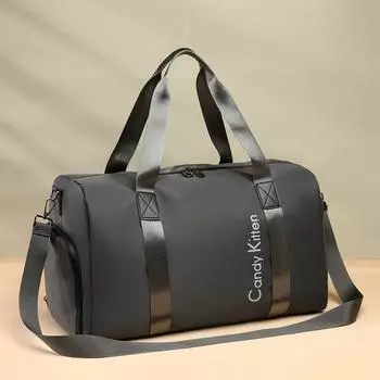 Дорожная сумка Oxford для мужчин, водонепроницаемая сумка для хранения, большая вместимость, сумка для ручной клади с разделением, сумки для обуви, сухое и влажное разделение чёрный