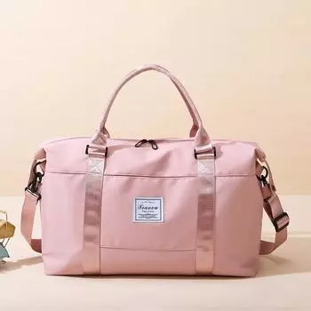 Дорожная сумка Портативная водонепроницаемая дорожная сумка для фитнеса с разделением на сухую и влажную воду Большая вместительная водонепроницаемая дорожная сумка чёрный