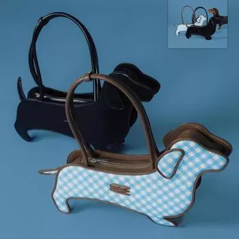 Дорожная сумка, ретро и нишевая сумка на одно плечо, милая и трехмерная такса, личность и озорная девушка-сумка чёрный