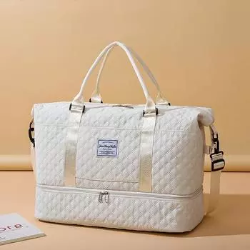 Дорожная сумка Ромбовидная сухая и влажная отдельная спортивная сумка для йоги и спортзала розовый