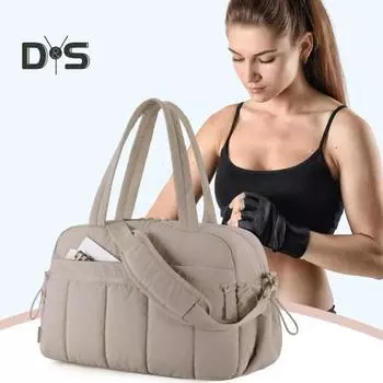 Дорожная сумка с большим водонепроницаемым ПВХ-карманом для хранения сухих и влажных вещей, спортивная сумка с ручкой и плечевым ремнем, 5 внешних карманов, сумка для ручной клади чёрный