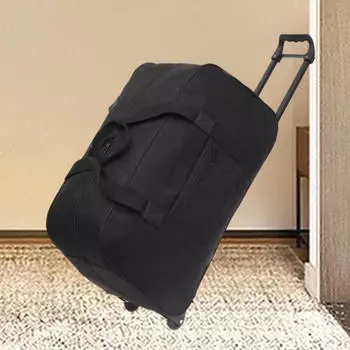 Дорожная сумка с колесами на колесиках для путешествий, прочная, портативная, для взрослых, мужчин и женщин, чемодан для багажа чёрный
