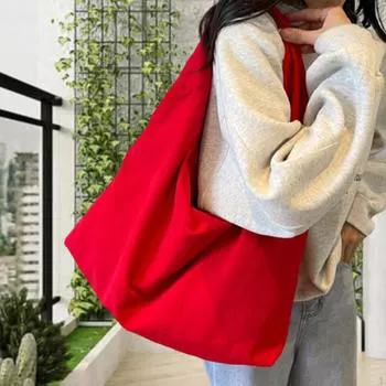 Дорожная сумка-тоут, легкая женская сумка через плечо для шопинга на открытом воздухе чёрный