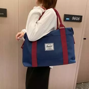 Дорожная сумка Женская портативная, легкая и простая дорожная сумка Большая вместительная дорожная сумка Водонепроницаемая сумка через плечо Спортивная сумка He is a size 16. бордовый