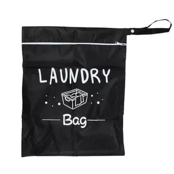 Дорожные мешки для стирки одежды большой вместимости, портативные водонепроницаемые сумки для хранения мокрой и сухой одежды для плавания, йоги, спортзала One Size чёрный