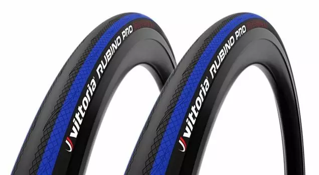 Дорожные шины Vittoria RUBINO PRO CLINCHER 700 x 25C, комплект из 2 x G2.0 (Черный Синий)