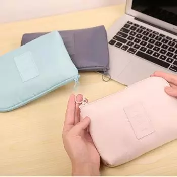 Дорожный аксессуар, сумка для кабеля, портативный цифровой USB-органайзер, электронный органайзер, чехол для гаджета, дорожное зарядное устройство для мобильного телефона, держатель для мобильного зарядного устройства синий