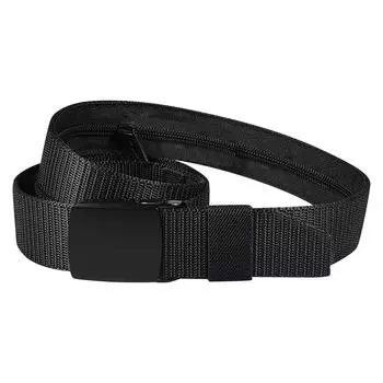 Дорожный безопасный ремень для денег, скрытый карман для денег, сейф для денег, противоугонный кошелек, ремень One Size чёрный