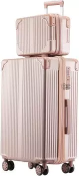 Дорожный деловой чемодан, набор, косметичка, чехол для переноски, сумка на молнии, ультралегкий популярный мини-чемодан на молнии, оснащенный системой TSA Rourke Rose [WEGRET]