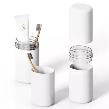 Дорожный держатель зубных щеток BEZOX, портативный органайзер для зубной пасты, держатель для полоскания горла с крышкой для слива и стаканом, удобный для путешествий
