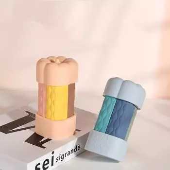 Дорожный диспенсер 4 в 1 силиконовый дозатор набор удобный дозатор для шампуня гель для тела пустая бутылка синий