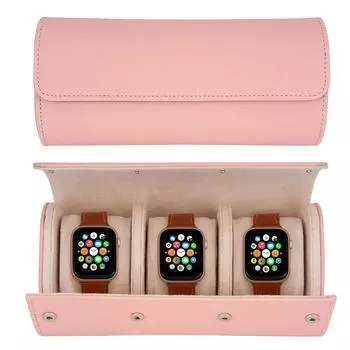 Дорожный футляр для часов в рулоне для 3 часов, дорожный футляр для часов, кожаные футляры для часов, держатель для часов, подарочный футляр для хранения часов