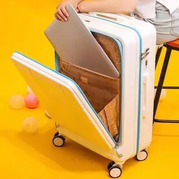 Дорожный набор багажа, женский чехол на колесиках, 20-дюймовая ручная кладь, чемодан на колесиках, инновационная сумка на колесиках с сумкой для ноутбука 20 inch