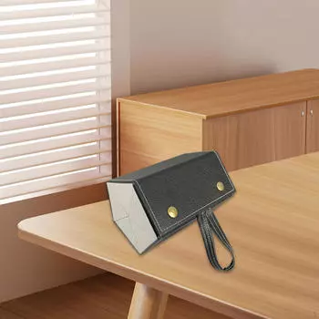 Дорожный органайзер для солнцезащитных очков, 5 слотов, чехол для хранения из искусственной кожи для женщин и мужчин, легкий вес чёрный