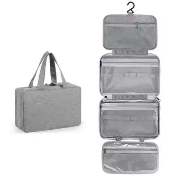 Дорожный подвесной дорожный большой складной туалетный столик для туалетной комнаты, косметическая вода, настенное хранение косметики, удобный бизнес, большой, 18 x 27 x 8 см