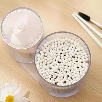 Дорожный ящик для хранения, легкий пластиковый контейнер, портативный ящик для хранения ватных дисков с крышкой, пыленепроницаемая коробка для ювелирных аксессуаров 1 pcs