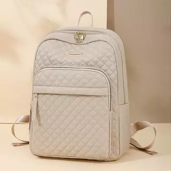 Дорожный рюкзак женский большой емкости легкий рюкзак школьная сумка бежевый