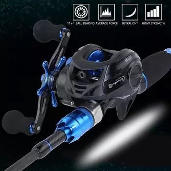 Дорожный рыболовный набор, сверхлегкий, 4 секции, удочка из 99% углеродного волокна, 12BB, рыболовная катушка для наживки Rod with Left Reel