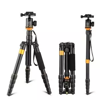 Дорожный штатив из алюминиевого сплава, металлический уличный штатив для смартфона, монопод для зеркальной камеры чёрный