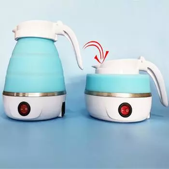 Дорожный складной электрический чайник, Складной электрический чайник из пищевого силикона, Маленький электрический чайник для кипячения воды(US Plug)
