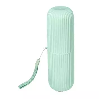 Дорожный стакан для зубной щетки, портативный футляр, вместительный пластиковый многофункциональный держатель зубной пасты для зелёный