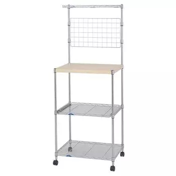 Doshisha Luminous Feel Kitchen Микроволновая печь Плита для рисоварки Ширина хранения 4 Rust Easy для деревянной полки с грузоподъемностью 80 кг Диаметр полки, ширина серебряный