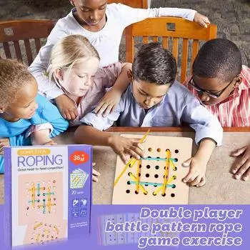 Дошкольное образование. Детская игра с двойным узором для тренировки координации движений рук и глаз. Обучающая игрушка. One Size белый