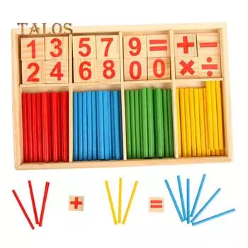 Дошкольные деревянные палочки для математического интеллекта, игрушки для раннего обучения, подсчета, игрушки для всех возрастов