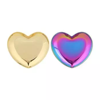 Доска для дизайна ногтей из нержавеющей стали в форме сердца, косметический макияж, маникюр, советы, палитра для смешивания цветов Gold